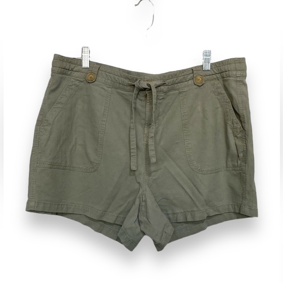 TORRID Linen Sage Green Drawstring Short Plus Size Short Sz 16 - Picture 1 of 10